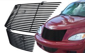 Решетка радиатора и бампера черная стальная Billet Style для Chrysler PT Cruiser 2000-2005 